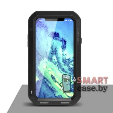 Противоударный чехол Love Mei для iPhone X/XS (чёрный)