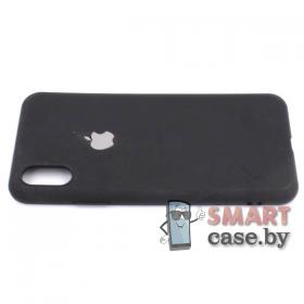 Силиконовый матовый чехол для iPhone X/XS (Чёрный)