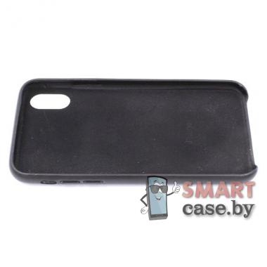 Кожаный чехол Leather Case для iPhone X/XS (Чёрный)
