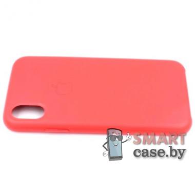 Кожаный чехол Leather Case для iPhone X/XS (Красный)