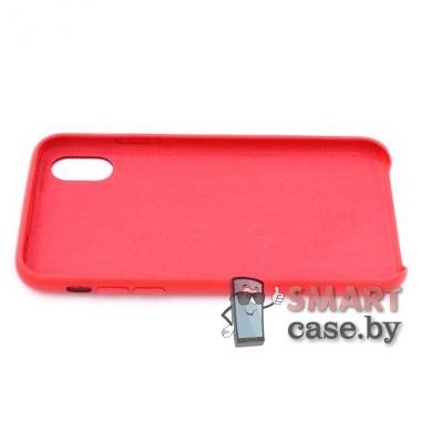 Кожаный чехол Leather Case для iPhone X/XS (Красный)