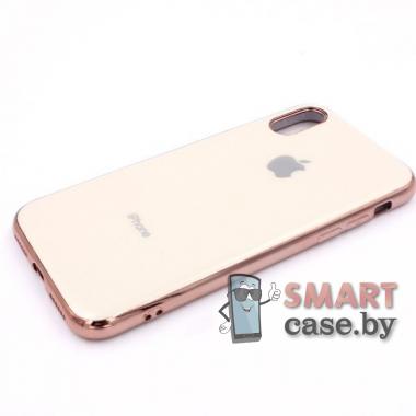 Силиконовый матовый чехол Cool Case для iPhone X/XS (Бежевый)