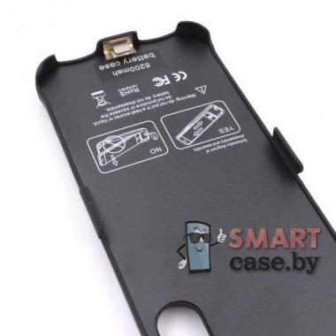 Пластиковый чехол Power Bank для iPhone X/XS матовый (Чёрный)