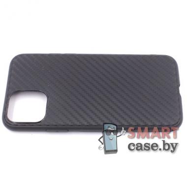 Силиконовый чехол для iPhone 12 mini Carbon Fiber (Чёрный)