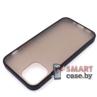 Cиликоновый матовый чехол O-Like для iPhone 12 Mini (Чёрный)