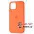 Cиликоновый чехол Silicone Case для iPhone 12 mini с яблоком (Оранжевый)