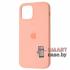 Cиликоновый чехол Silicone Case для iPhone 12 mini с яблоком (Розовый)