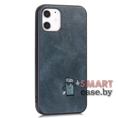 Кожаный чехол Crazy Horse для Apple iPhone 12/12 Pro (Синий)