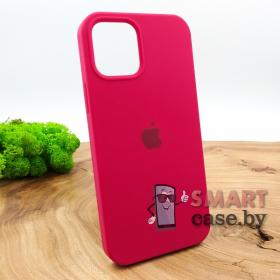 Силиконовый чехол Silicone Case для iPhone 12/12 Pro (Малиновый)