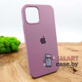 Силиконовый чехол Silicone Case для iPhone 12/12 Pro (Бледно-фиолетовый)