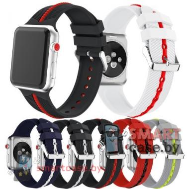 Ремешок для Apple Watch Series 3/2/1 силиконовый 42мм, 44мм (красный)