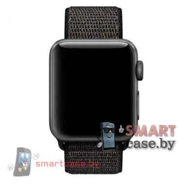 Ремешок из плетёного нейлона для Apple Watch Series 3/2/1 42мм, 44мм (чёрный)