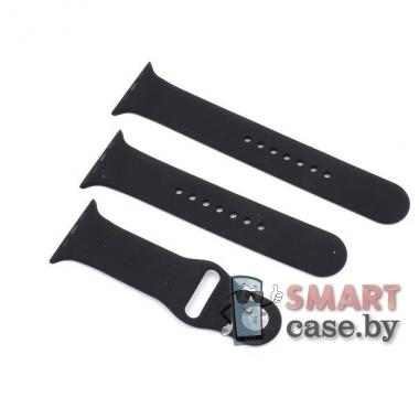 Силиконовый ремешок для Apple Watch 42/44мм (Чёрный)