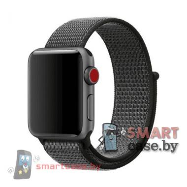 Ремешок из плетёного нейлона для Apple Watch Series 3/2/1 38мм (тёмно-серый)