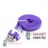 Дата-кабель USB для зарядки и синхронизации Apple Lighting плоский (Фиолетовый)