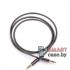 AUX аудио кабель 3,5 mm Jack, 1000 mm, металлический (черный)