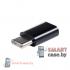 Переходник, адаптер OTG Micro USB на Type-C (черный)