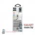 Кабель Micro USB - USB в металлической оплетке 2,1А, 120 см Moisture M-208 (серебро)