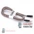 Кабель Type C - USB для зарядки и синхронизации 100см тканевый(серый)