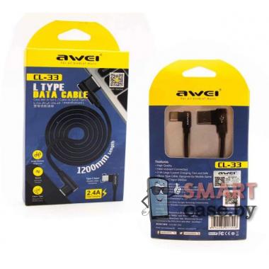Дата-кабель Awei CL-33 USB - Type-C 2.4A 120 см (черный)