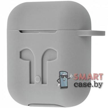 Чехол для Apple Airpods Silicone Case (серый)