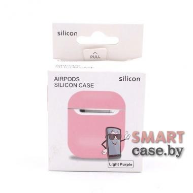 Силиконовый противоударный чехол с карабином для Apple AirPods (розовый)