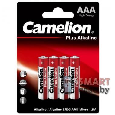 Батарейка Camelion Alkaline Plus LR03-SP4,1.5В (1 шт)