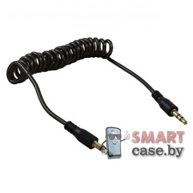 Кабель AUX 3.5 mm Jack Profit AU852 100 см пружинка (черный)