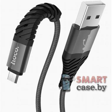 Кабель Hoco X38 Micro USB - USB для зарядки и синхронизации 25 см, 2.4A (плетенный)