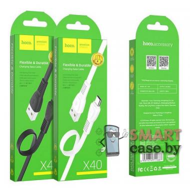 Кабель Hoco X40 Micro USB - USB для зарядки и синхронизации 1м, 2.4A (Белый)
