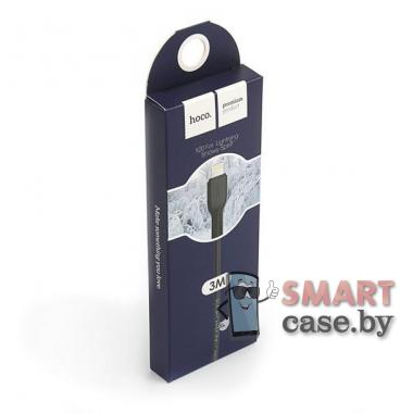 Дата-кабель Hoco X20 Snowy Spirit USB - Lightning 2.4A 300 см (чёрный)