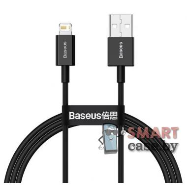 Кабель Baseus для зарядки iPhone Lightning-USB CALYS-C01 200 см, 2,4А (Чёрный)