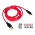 Кабель HOCO X21 Plus Type-C - USB, 3.0A, 200 см, силиконовый (Красный)