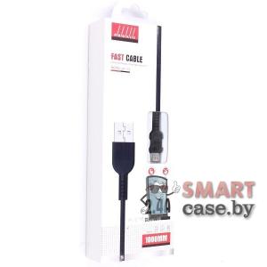 Дата-кабель Profit QY-15 USB - micro USB 2.4A 100 см (черный)