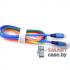 Дата-кабель Profit QY-21 USB - Lightning 3A 100 см в нейлоновой оплетке (разноцветный)