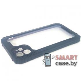 Чехол противоударный для iPhone 12 Clear Armor Case (Черный-прозрачный)