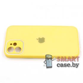 Защитный матовый чехол для iPhone 12 силикон+пластик (Жёлтый)