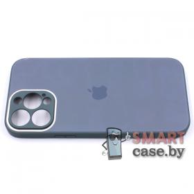 Чехол для iPhone 13 Pro Max Matt Glass Case, силикон+стекло (Графит)