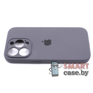 Силиконовый чехол для iPhone 14 Pro Full Camera Silicone Case (серый)