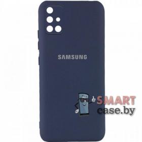 Силиконовый чехол Silicone Case для Samsung Galaxy A51 (синий)