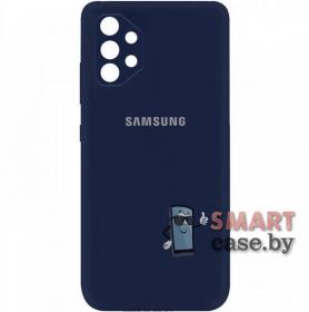 Силиконовый чехол Silicone Case для Samsung Galaxy A52 (Тёмно-синий)