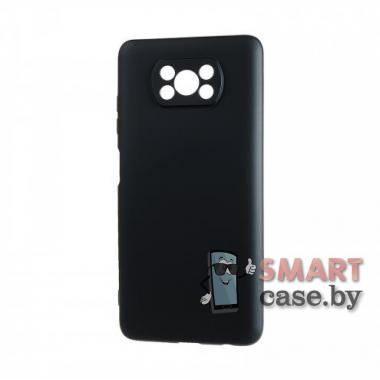 Силиконовый чехол для Xiaomi Poco X3 (Чёрный матовый)