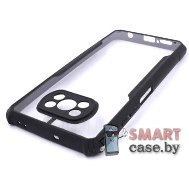 Силиконовый противоударный чехол New Case для Xiaomi Poco X3 (Чёрный)