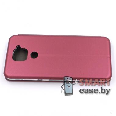Чехол-книга для Xiaomi Redmi Note 9 PU-кожа (Вино)