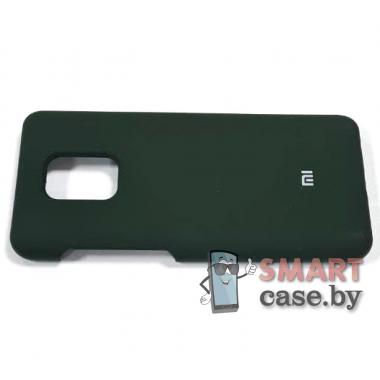 Силиконовый чехол Silicone Case для Xiaomi Redmi Note 9 Pro/Note 9S/Note 9 Pro Max (Тёмно-зелёный)