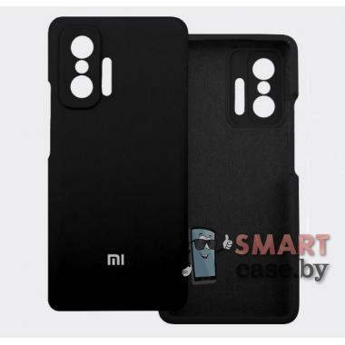 Силиконовый чехол Silicone Case для Xiaomi Redmi 11T Pro (Чёрный)