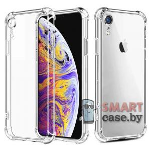 Усиленный силиконовый чехол для iPhone XR (Прозрачный)
