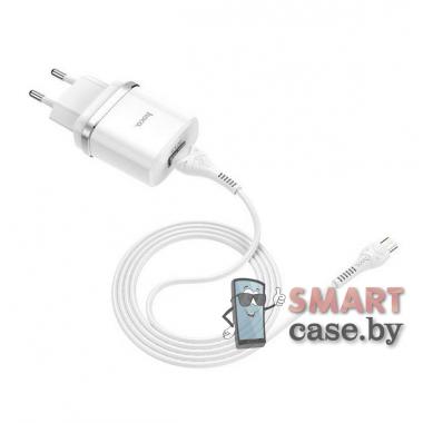 Сетевое зарядное устройство Hoco C12Q Micro-USB 1m, QC 3.0 (Белый)