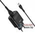 Зарядное устройство Hoco C72Q, 1 USB, QC 3.0, 18W + кабель Type-C (Черный)