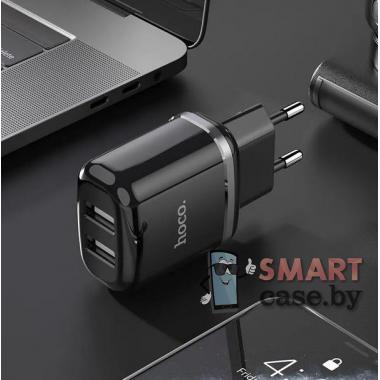Зарядное устройство Hoco N4 блок питания 2USB, 5V, 2.4A (Чёрный)